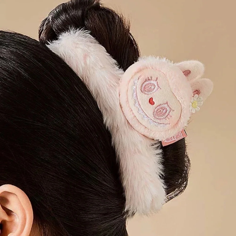 Pop Land Executive Mokoko Bundle of 2 -Earrings & Plush Hair Clip